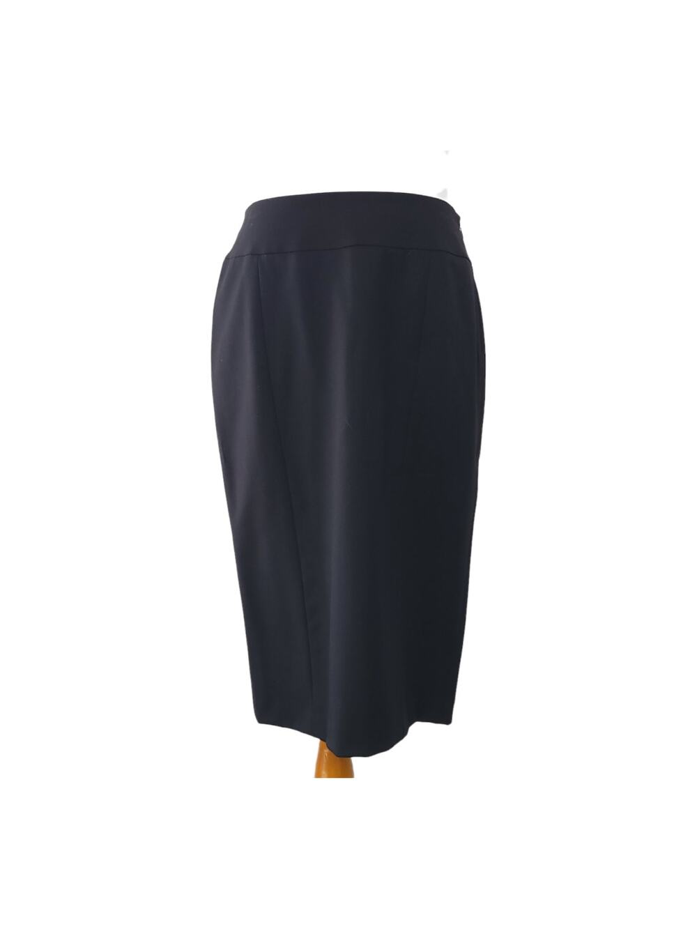 Lafayette 148 Wool Skirt Black Career Minimalist Pencil Classic Staple Women 2